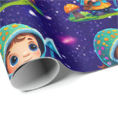 きのこのガーディアン魅力的キュートインスパイアテーマ ラッピングペーパー (ロールコーナー)