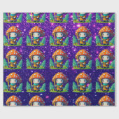 きのこのガーディアン魅力的キュートインスパイアテーマ ラッピングペーパー (フラット)