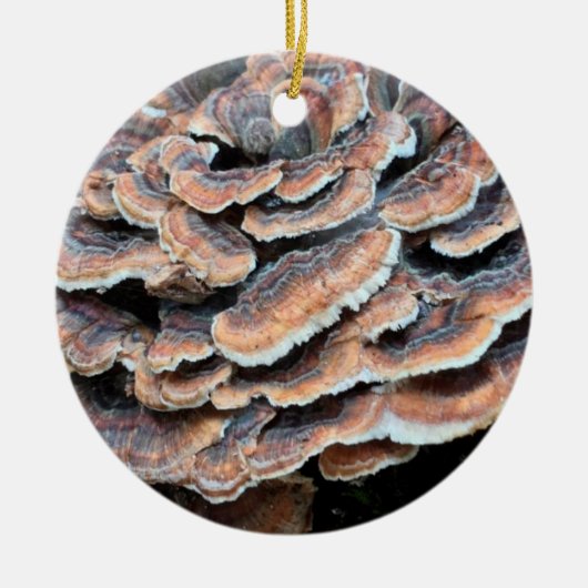 きのこのクリスマスのオーナメント セラミックオーナメント (正面)