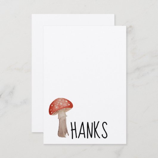 きのこのトースツールありがとうご注意 サンキューカード (正面/裏面)