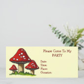 きのこのパーティー招待状：オリジナルアート 招待状 (スタンド正面)