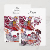 きのこのマジカルフォレット 赤白ファンタジー ご予約ください 招待状 (正面/裏面)