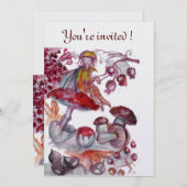 きのこのマジカルフォレット 赤白花のファンタジー 招待状 (正面/裏面)