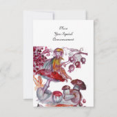 きのこのマジックフォレット 赤白ファンタジー ご予約ください 招待状 (裏面)