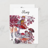 きのこのマジックフォレット 赤白ファンタジー ご予約ください 招待状 (正面/裏面)