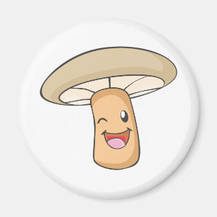 きのこのワイシャツ: かわいく幸せなきのこのワイシャツ マグネット