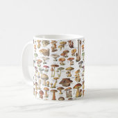 きのこのヴィンテージのイラストレーション コーヒーマグカップ (正面左)