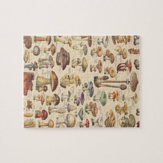 きのこのヴィンテージのイラストレーション ジグソーパズル (横)