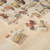 きのこのヴィンテージのイラストレーション ジグソーパズル (側面)