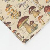 きのこのヴィンテージのイラストレーション フリースブランケット (角)