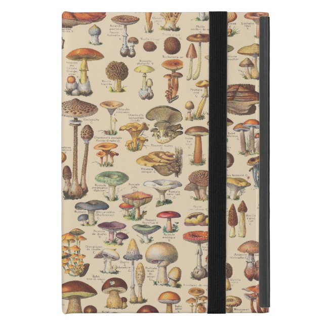きのこのヴィンテージのイラストレーション iPad MINI ケース (正面(閉時))