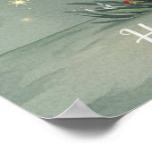 きのこの上に小さな妖精が座って輝いている ポスター (角)