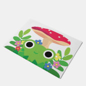 きのこの可愛い漫画コテージコアカエル ドアマット (アングル)