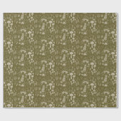 きのこの喜び（緑とクリーム） ラッピングペーパー (フラット)