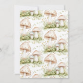 きのこの妖精の家、乙女の魔法の森の誕生日 招待状 (裏面)