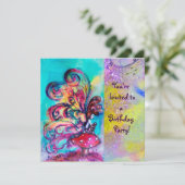 きのこの小さなエルフ、紫、黄色、青の輝き 招待状 (スタンド正面)