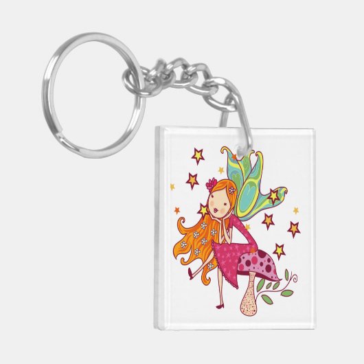 きのこの庭の妖精 キーホルダー (正面左)