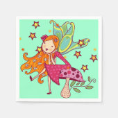 きのこの庭の妖精 スタンダードカクテルナプキン (正面)