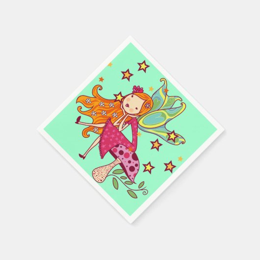 きのこの庭の妖精 スタンダードカクテルナプキン (角)