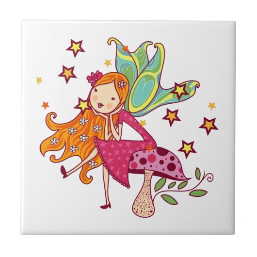 きのこの庭の妖精 タイル (正面)