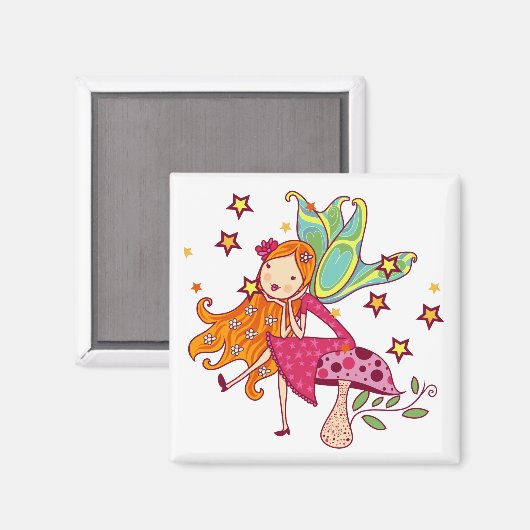 きのこの庭の妖精 マグネット (正面/裏面)