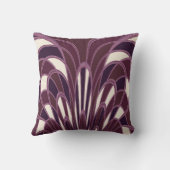 きのこの抽象芸術-アールデコ-あずき色 クッション (裏面)