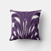 きのこの抽象芸術-アールデコ-プラム クッション (裏面)