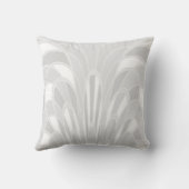 きのこの抽象芸術-アールデコ-白 クッション (裏面)