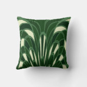 きのこの抽象芸術-アールデコ-緑 クッション (裏面)