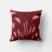 きのこの抽象芸術-アールデコ-赤 クッション (裏面)