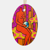 きのこの暗がり#1 セラミックオーナメント (左)