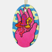 きのこの暗がり#3 セラミックオーナメント (左)