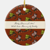 きのこの最高のクリスマスセラムにかわいい友カエル セラミックオーナメント (裏面)