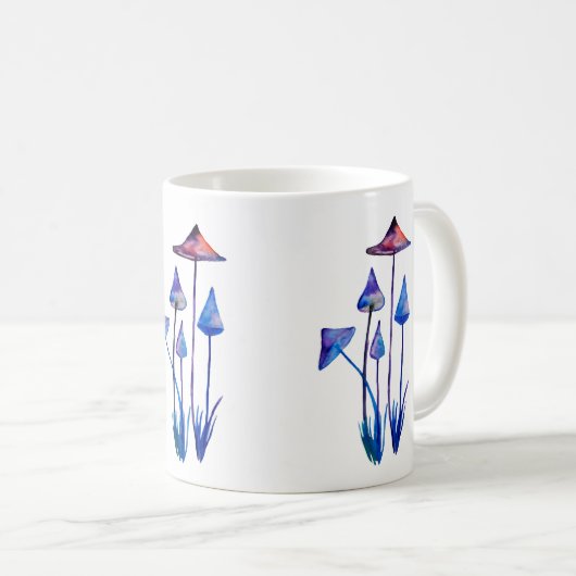 きのこの水彩画の芸術のクラシックのマグ コーヒーマグカップ (正面右)