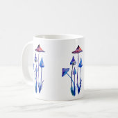 きのこの水彩画の芸術のクラシックのマグ コーヒーマグカップ (正面左)