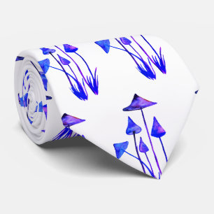 きのこの水彩画の芸術のタイ ネクタイ
