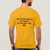 きのこの狩りのワイシャツ Tシャツ (裏面)