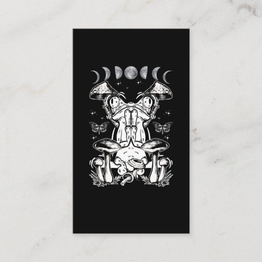 きのこの美しいカエル魔法ムーンフェーズ 名刺 (正面)