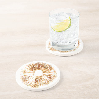 きのこの胞子プリントのコースター コースター