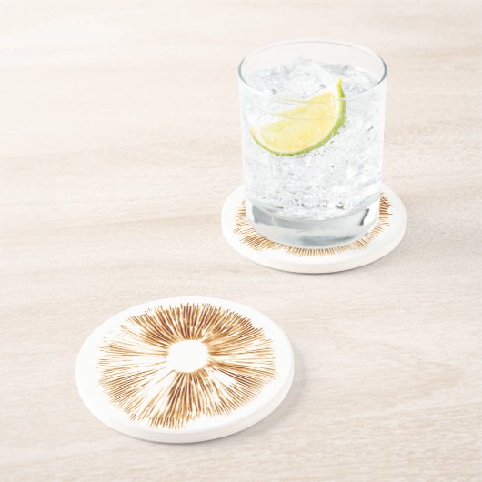 きのこの胞子プリントのコースター コースター (側面)