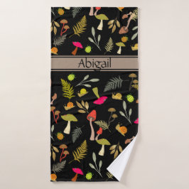 きのこの葉バスタオル バスタオル