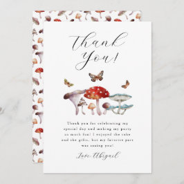 きのこの誕生日パーティー サンキューカード