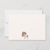 きのこの赤ちゃんシャワーありがとう | Sage Green サンキューカード (裏面)