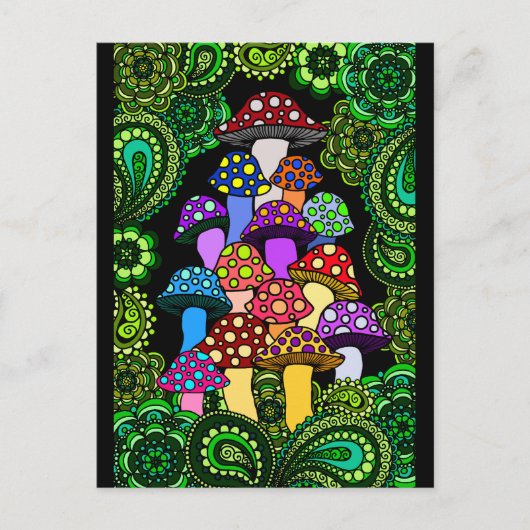 きのこの郵便はがき ポストカード (正面)