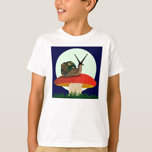 きのこのTシャツのかたつむり Tシャツ (正面)