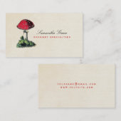 きのこのToadstoolの赤いヴィンテージの名刺 名刺 (正面/裏面)