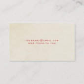 きのこのToadstoolの赤いヴィンテージの名刺 名刺 (裏面)