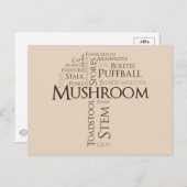 きのこはがき(茶文字) ポストカード (正面/裏面)
