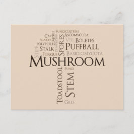 きのこはがき(茶文字) ポストカード