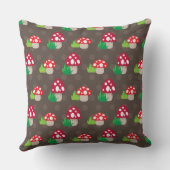 きのこはパターンをからかいます クッション (裏面)